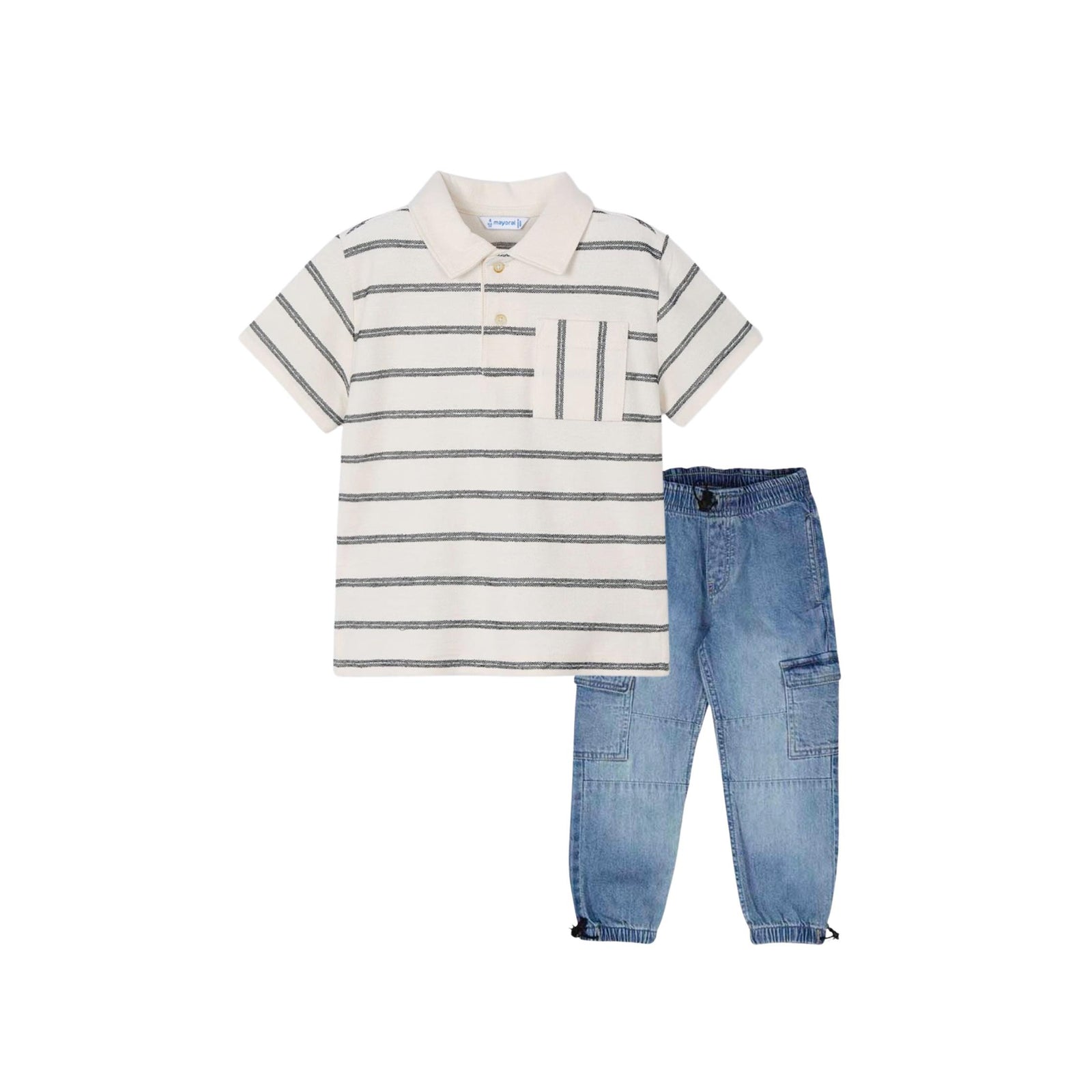 Unisex Wide Leg Cargo Denim Pants