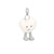 Amuseable Cream Heart Bag Charm