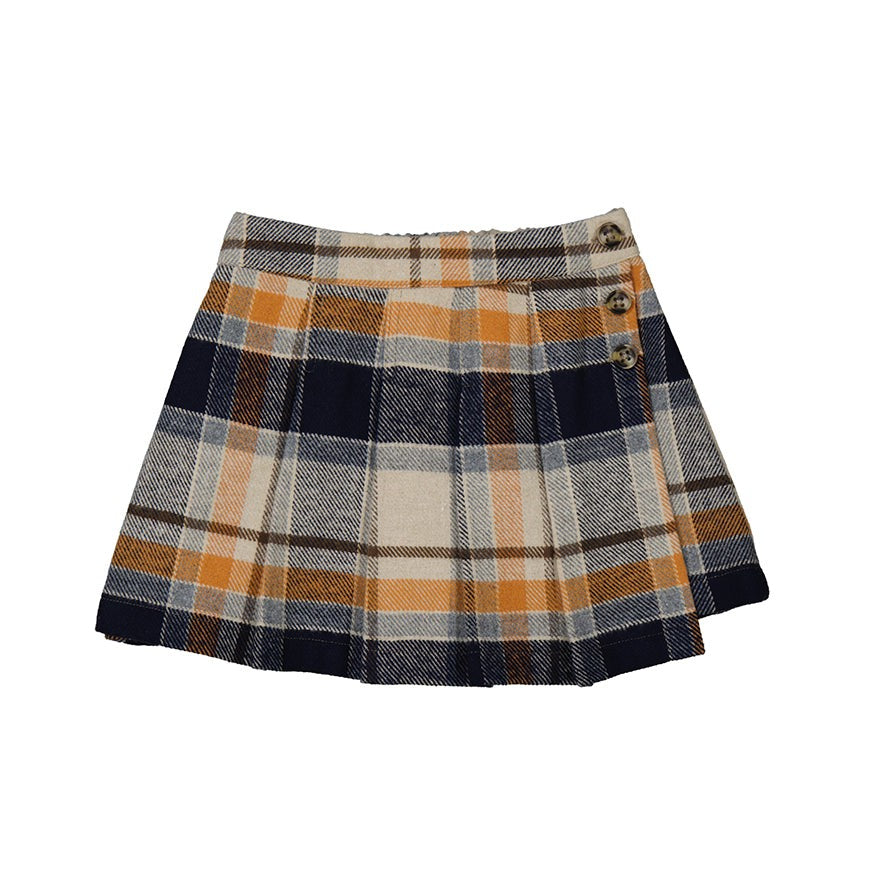 Navy Plaid Girls Skort