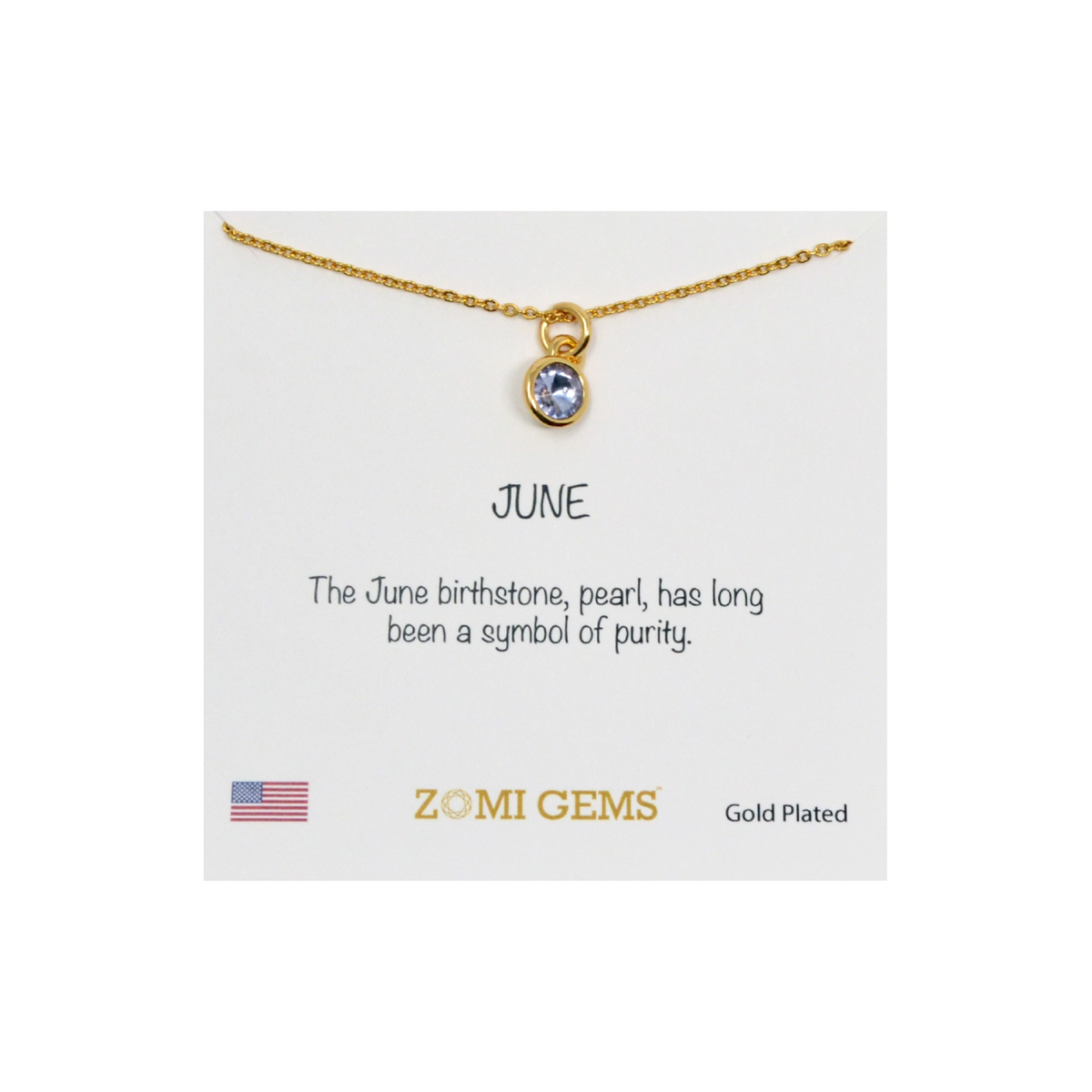 Gold Birthstone Necklace