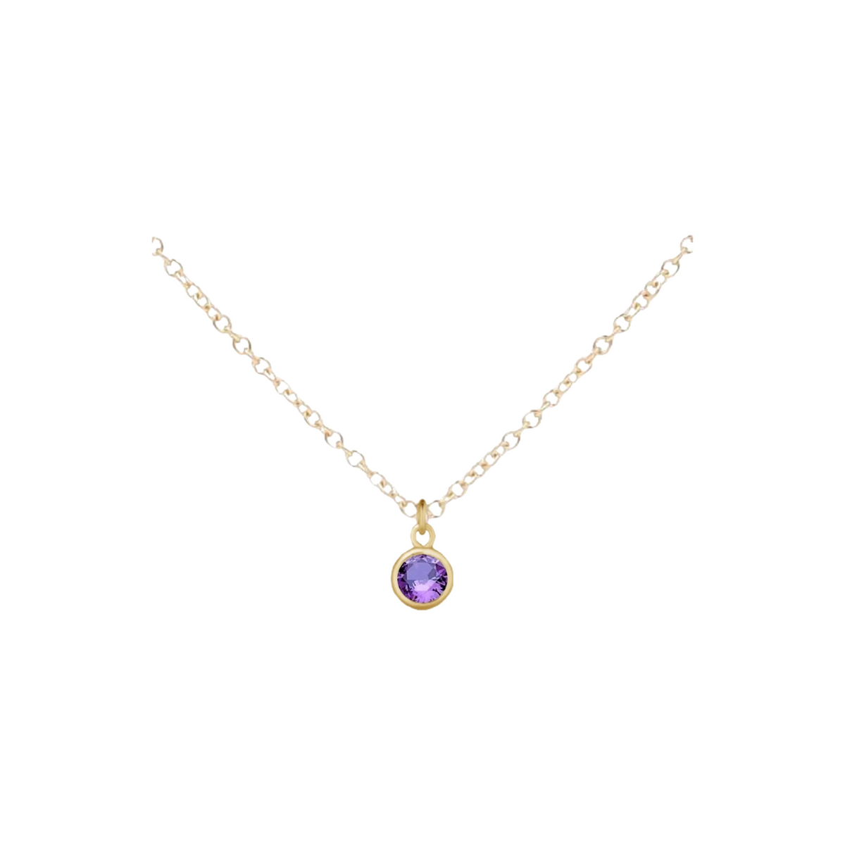Gold Birthstone Necklace