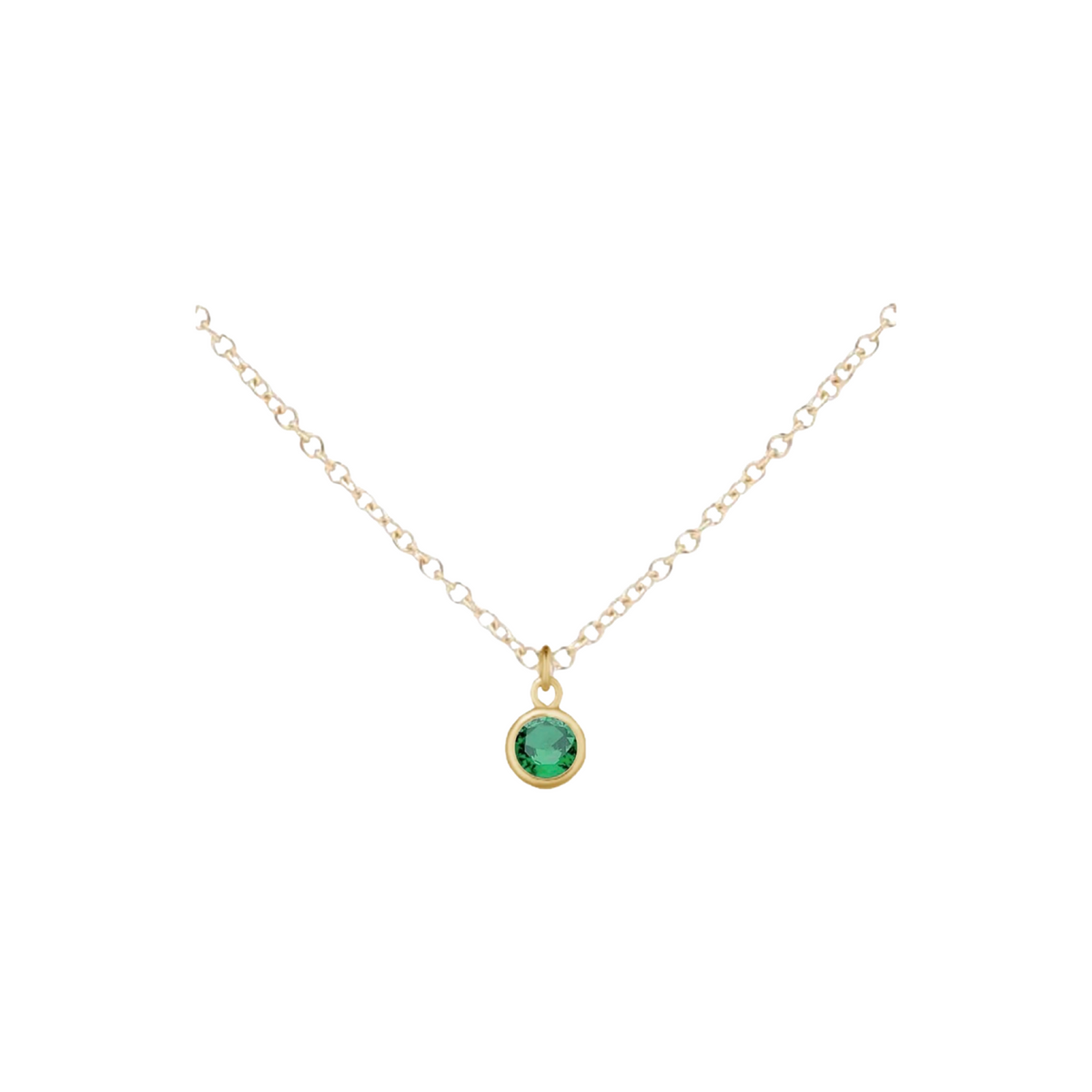 Gold Birthstone Necklace