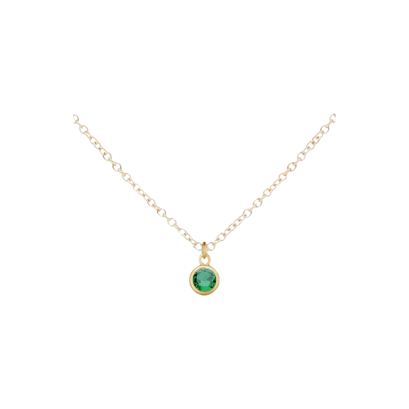Gold Birthstone Necklace