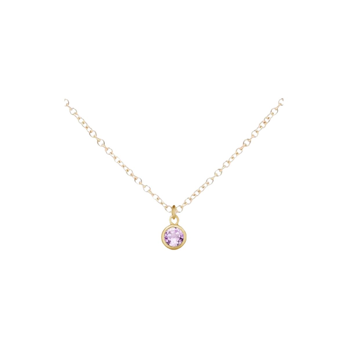 Gold Birthstone Necklace