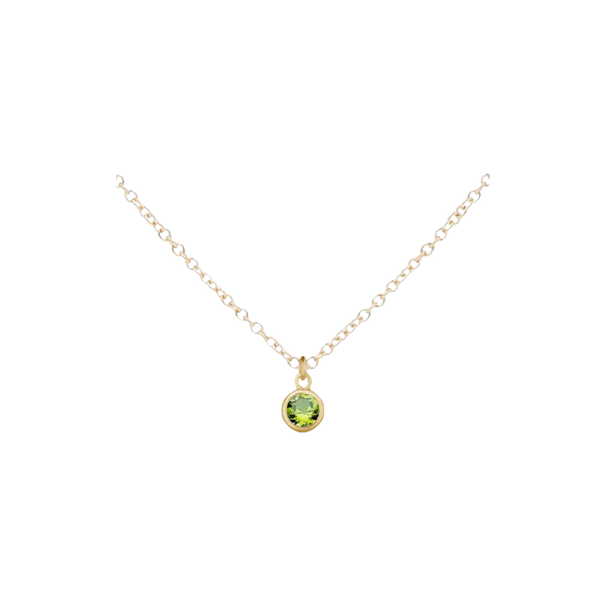 Gold Birthstone Necklace