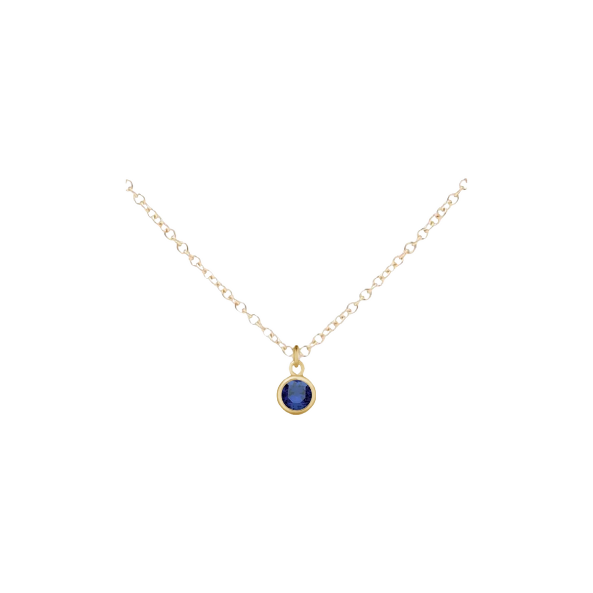 Gold Birthstone Necklace