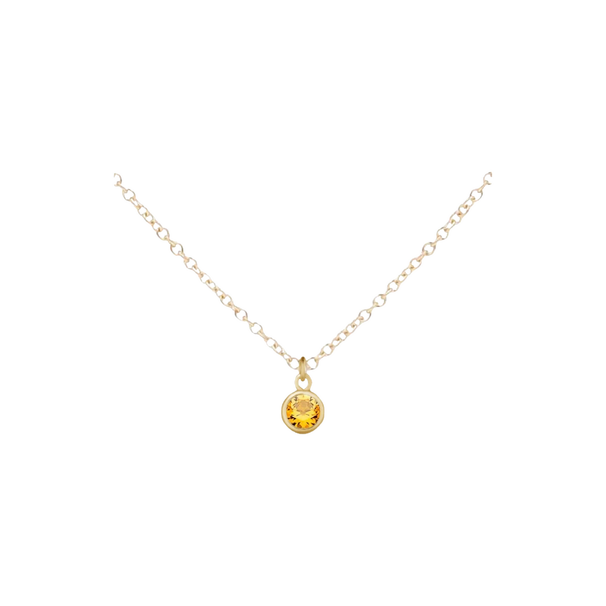 Gold Birthstone Necklace