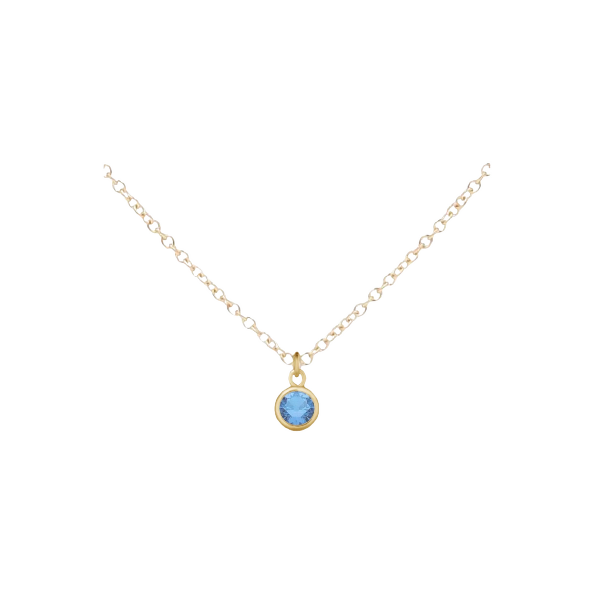 Gold Birthstone Necklace