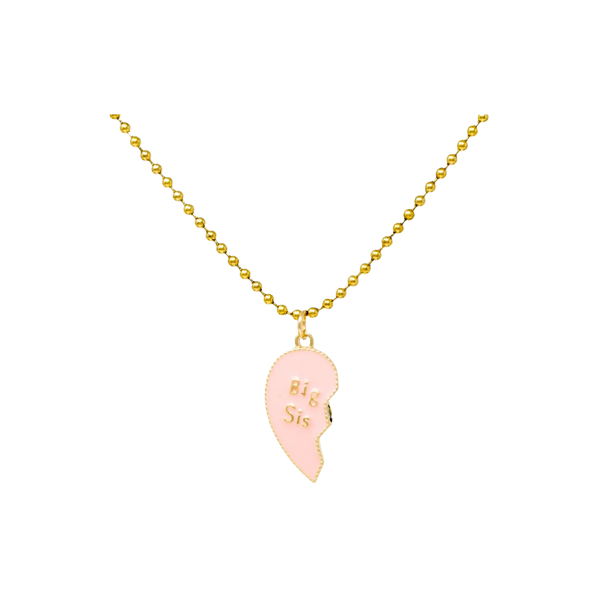 Big Sis Little Sis Magnetic Heart Necklace Set