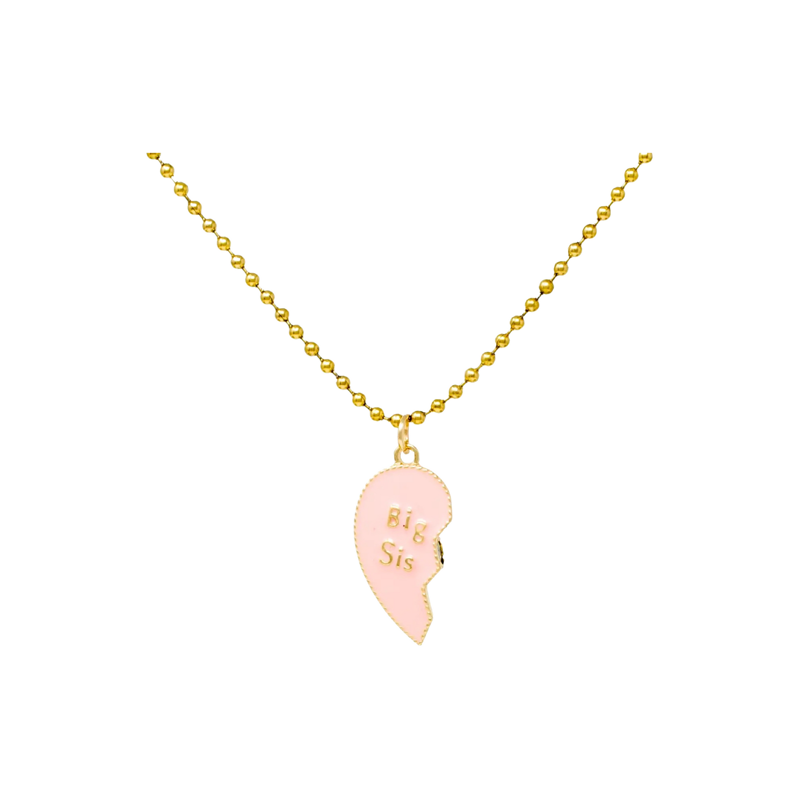 Big Sis Little Sis Magnetic Heart Necklace Set