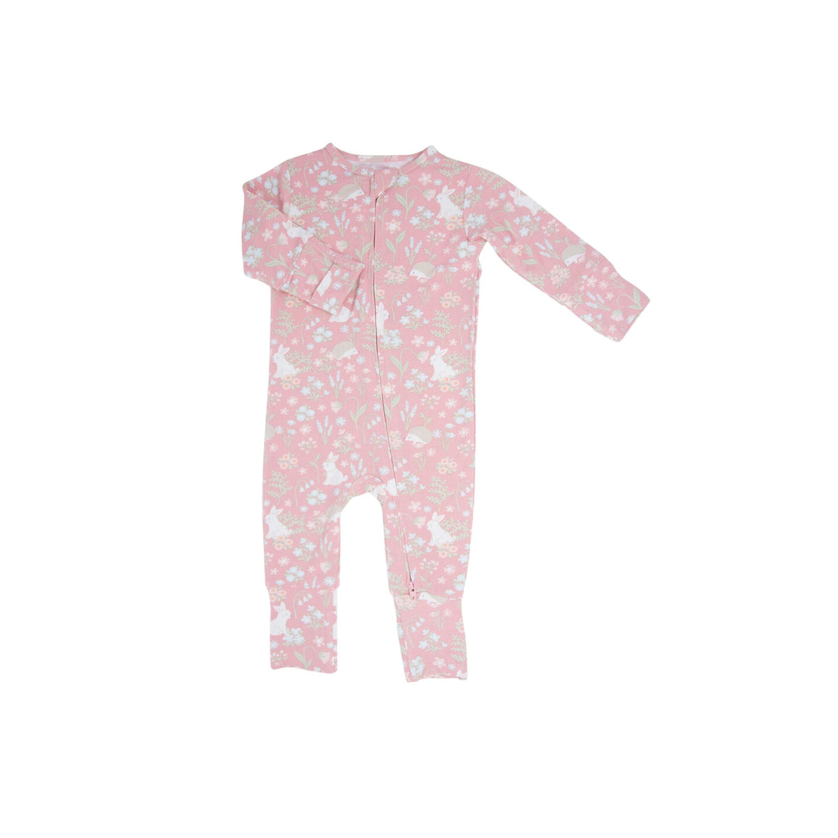 Woodland Bunny 2-Way Zipper Convertible Romper