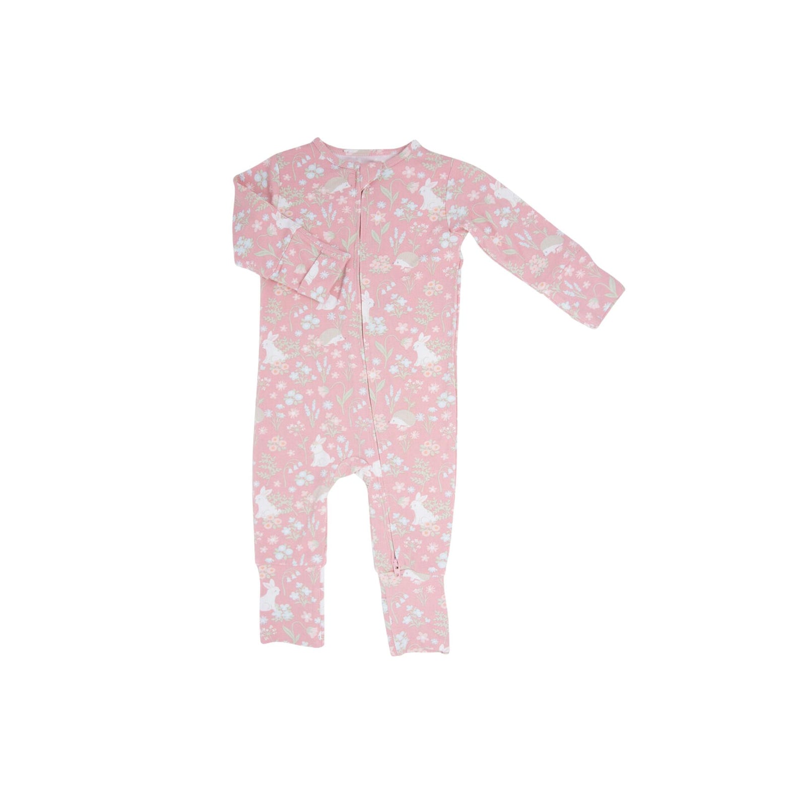 Woodland Bunny 2-Way Zipper Convertible Romper