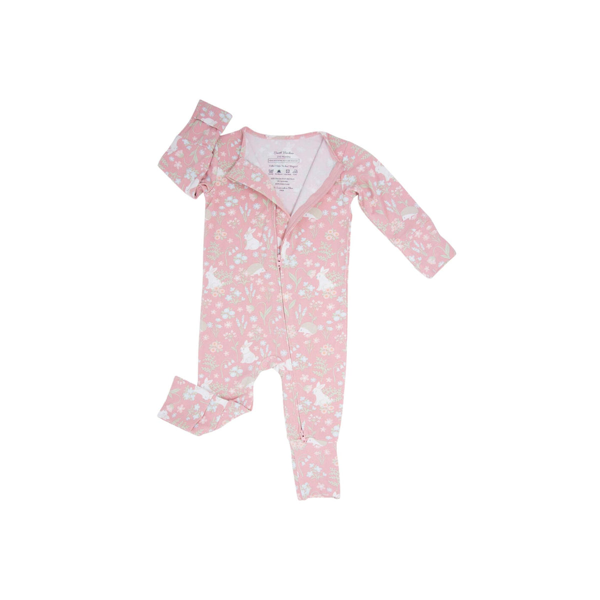 Woodland Bunny 2-Way Zipper Convertible Romper