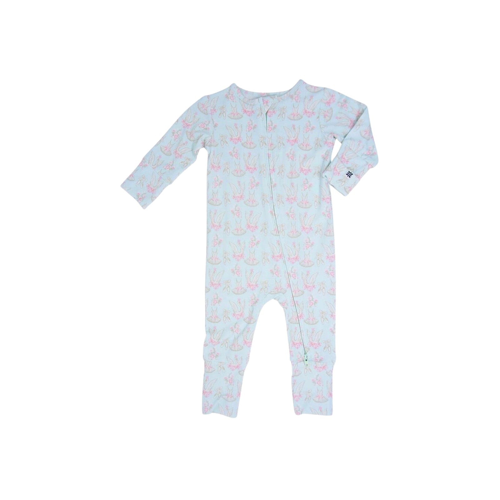 Dancing Swans 2-Way Zipper Convertible Romper