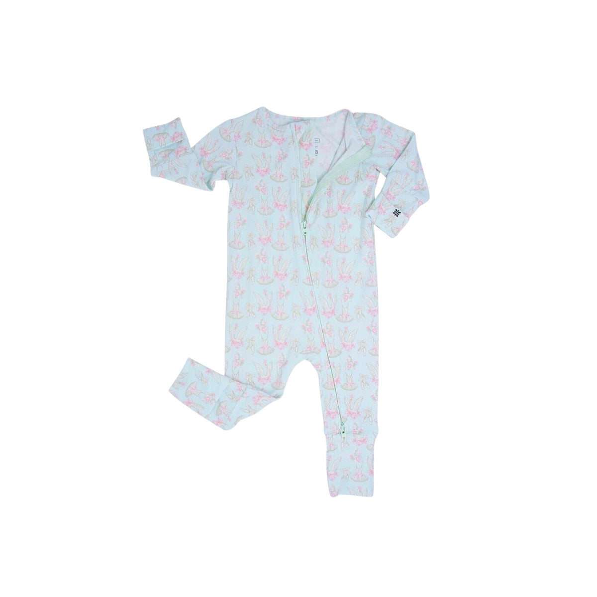 Dancing Swans 2-Way Zipper Convertible Romper