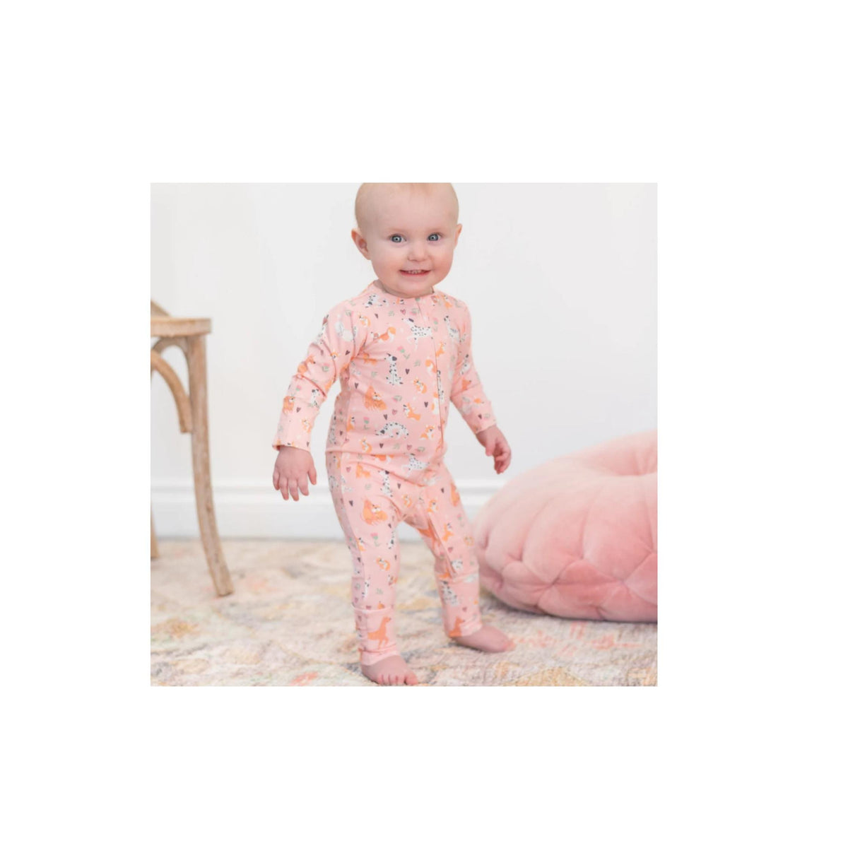 Puppy Love 2-Way Zipper Convertible Romper