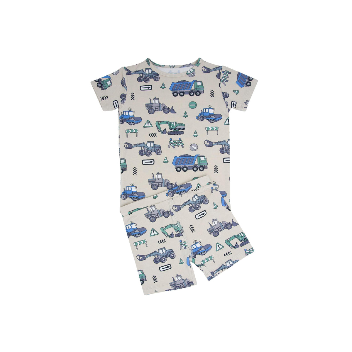 Construction Short Sleeve &amp; Short Pajama Set