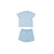 Dream Blue Stripe Polo Shirt + Short Set