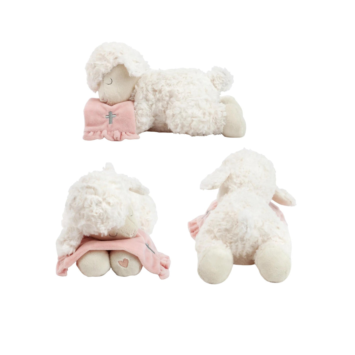 Pink Goodnight Prayer Plush Talking Lamb