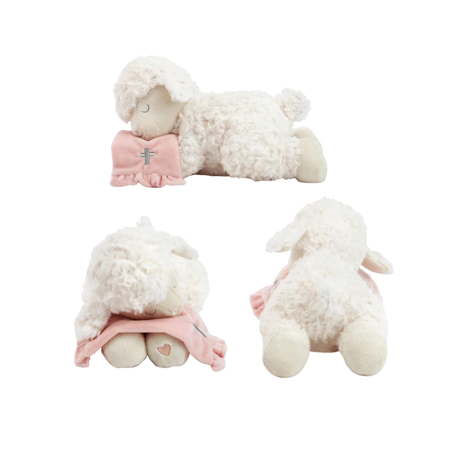 Pink Goodnight Prayer Plush Talking Lamb