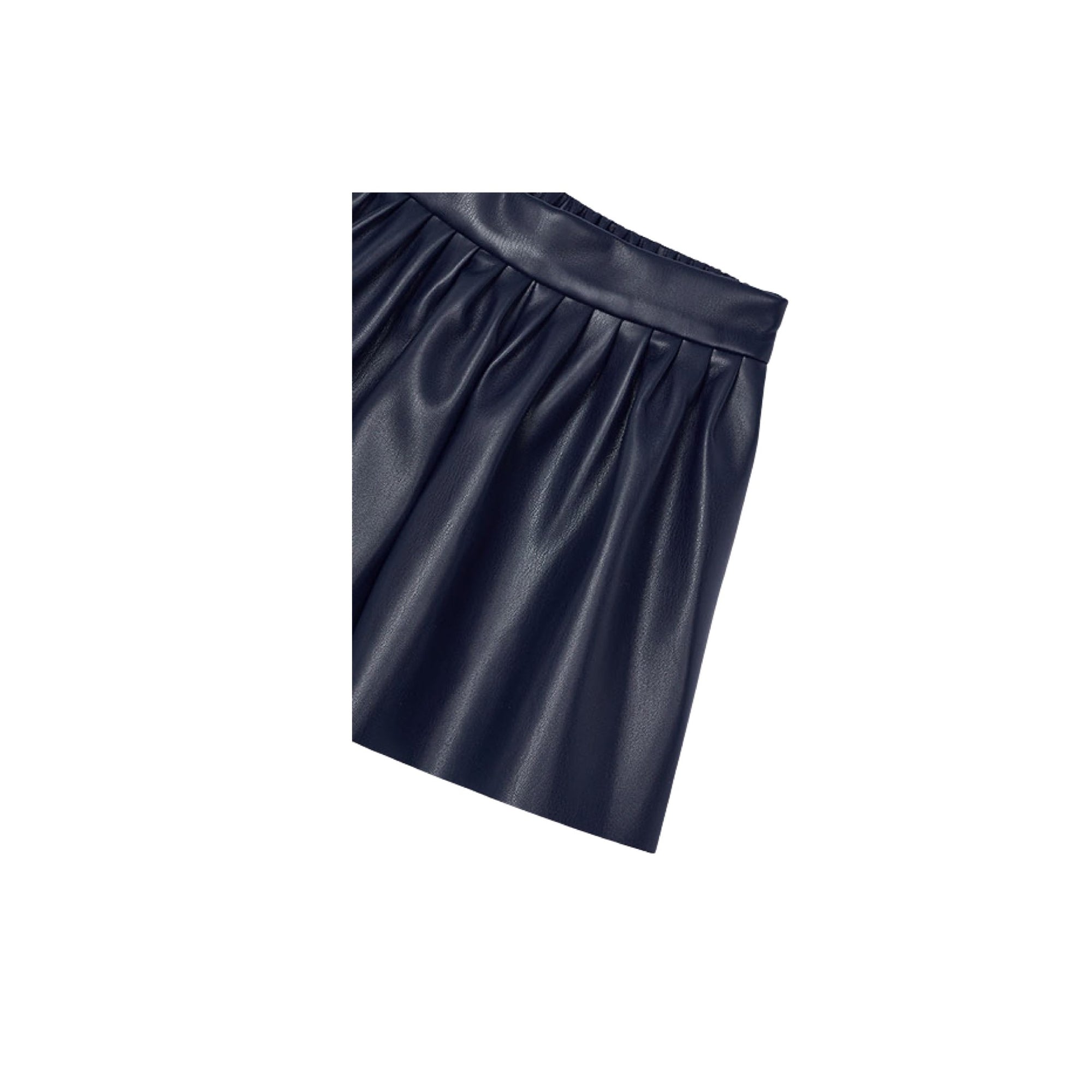 Faux Leather Navy Skort