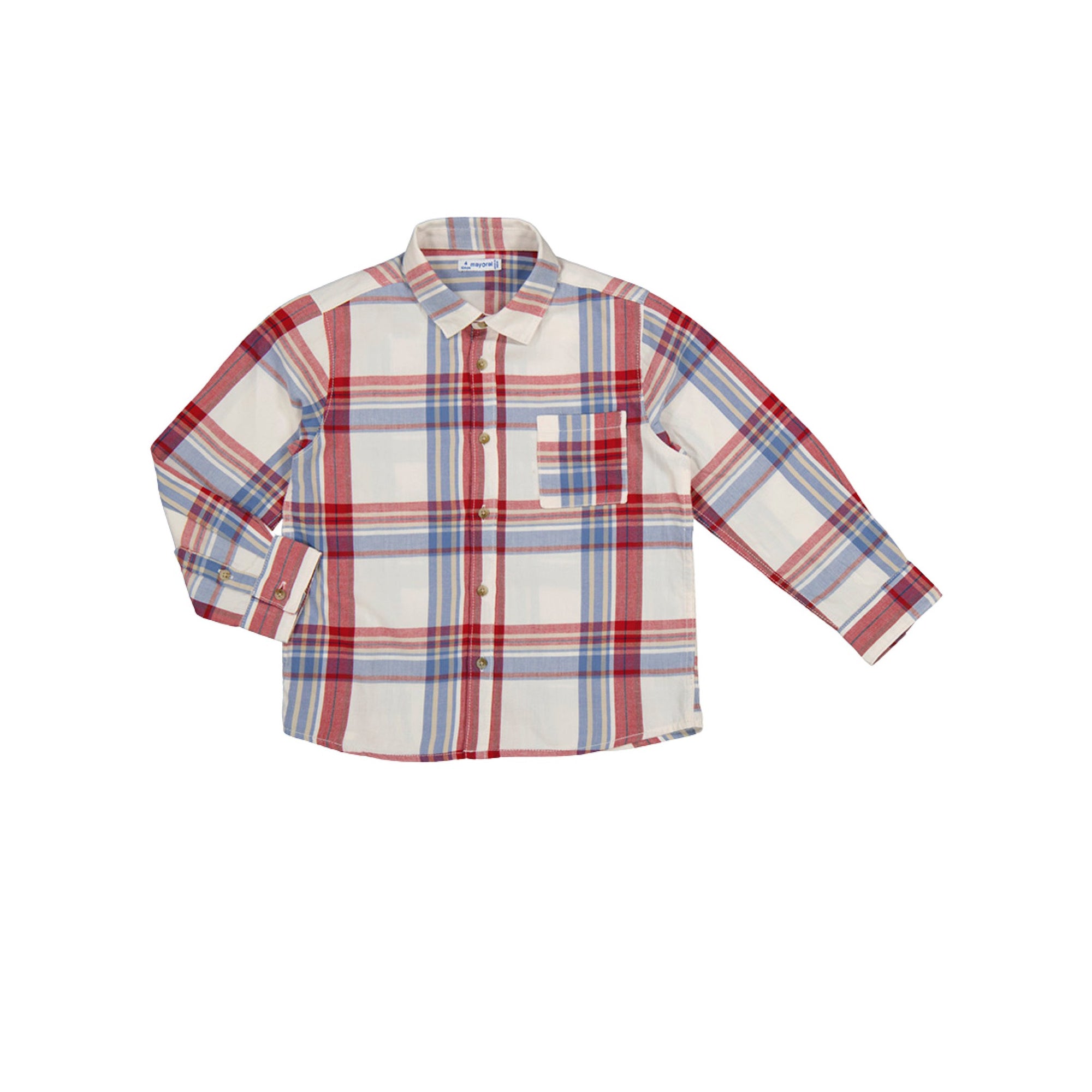 Multi Colored Plaid Boys Button Down Shirt