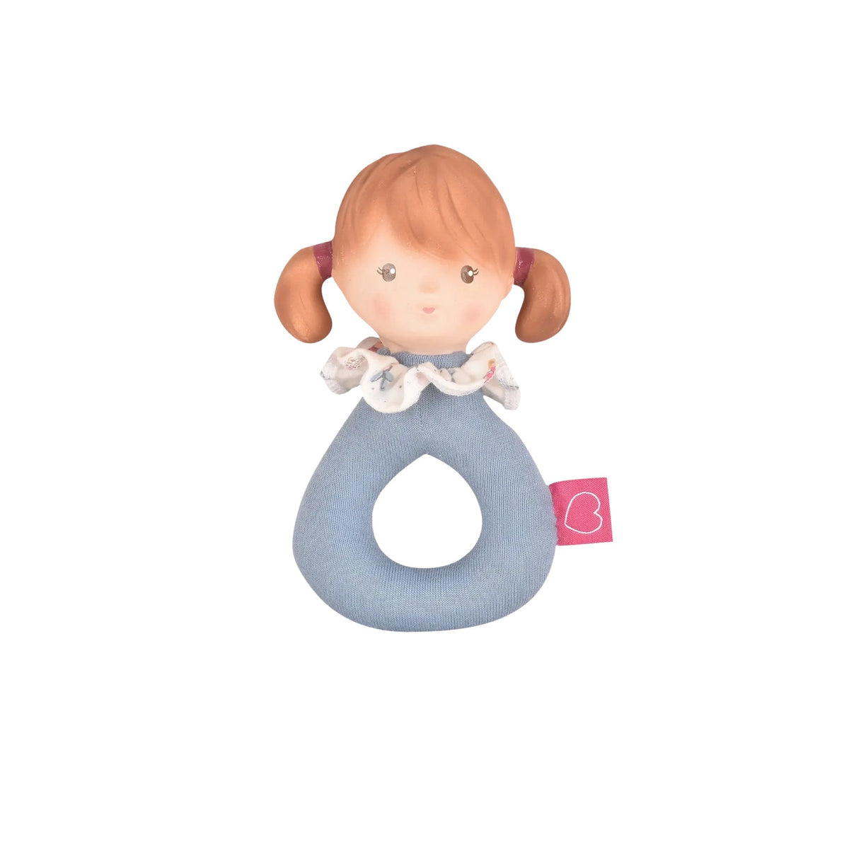 Pigtail Girl Rubber Rattle