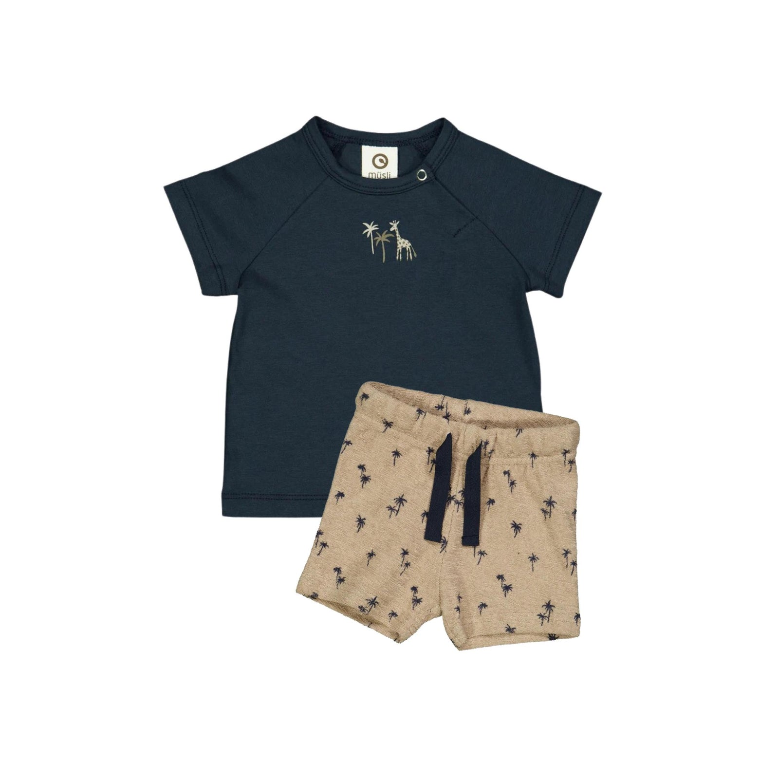 Palms Print 2-Piece Baby Boy Short Set