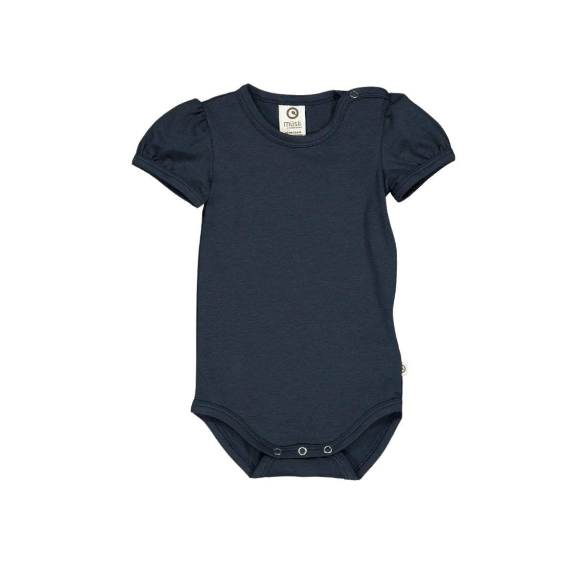 Puff Sleeve Navy Baby Girls’ Body Suit