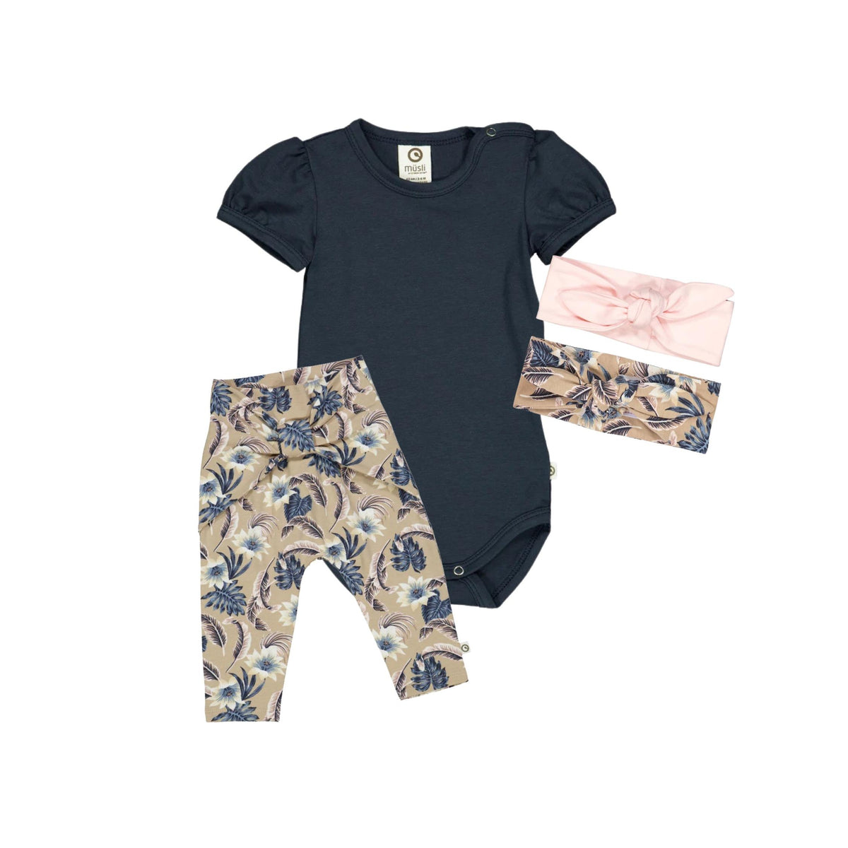 Lily Floral Baby Girl Bow Pants