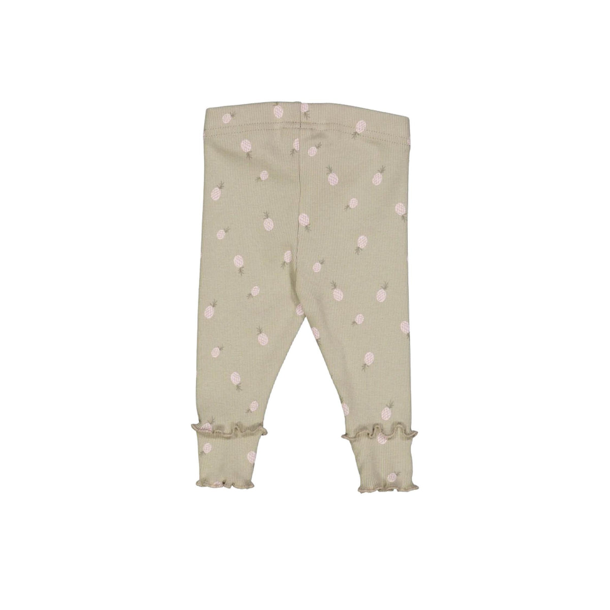 Pink Pineapple Ribbed Baby Girl Ruffle Legging