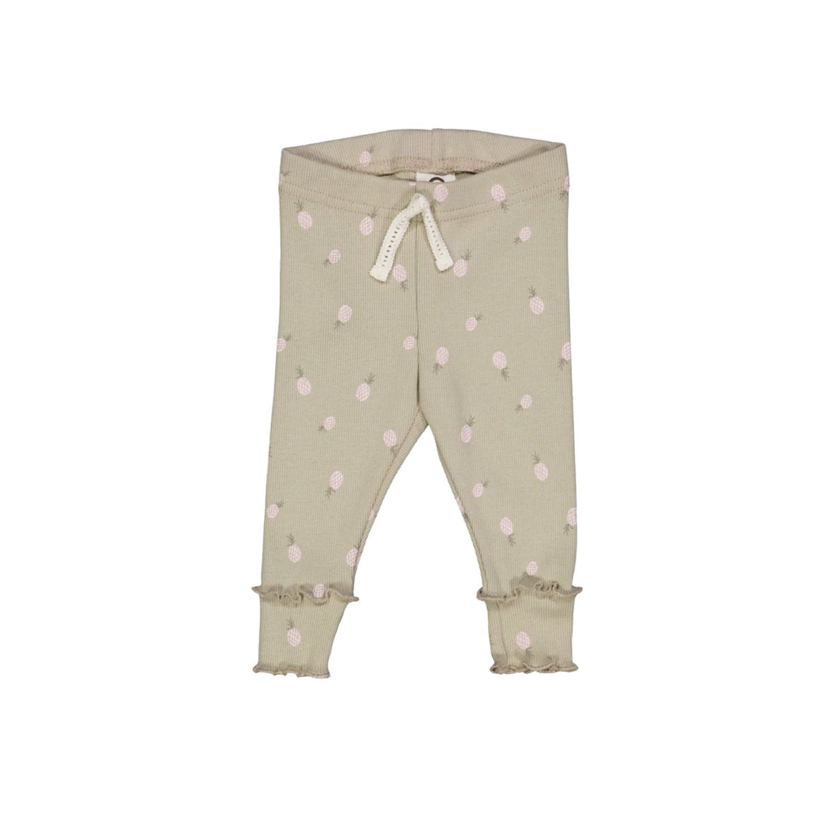 Pink Pineapple Ribbed Baby Girl Ruffle Legging