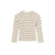 Beige & Cream Stripe Mock Turtleneck Sweater