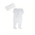 Whispery White Ribbed Ruffle Footie