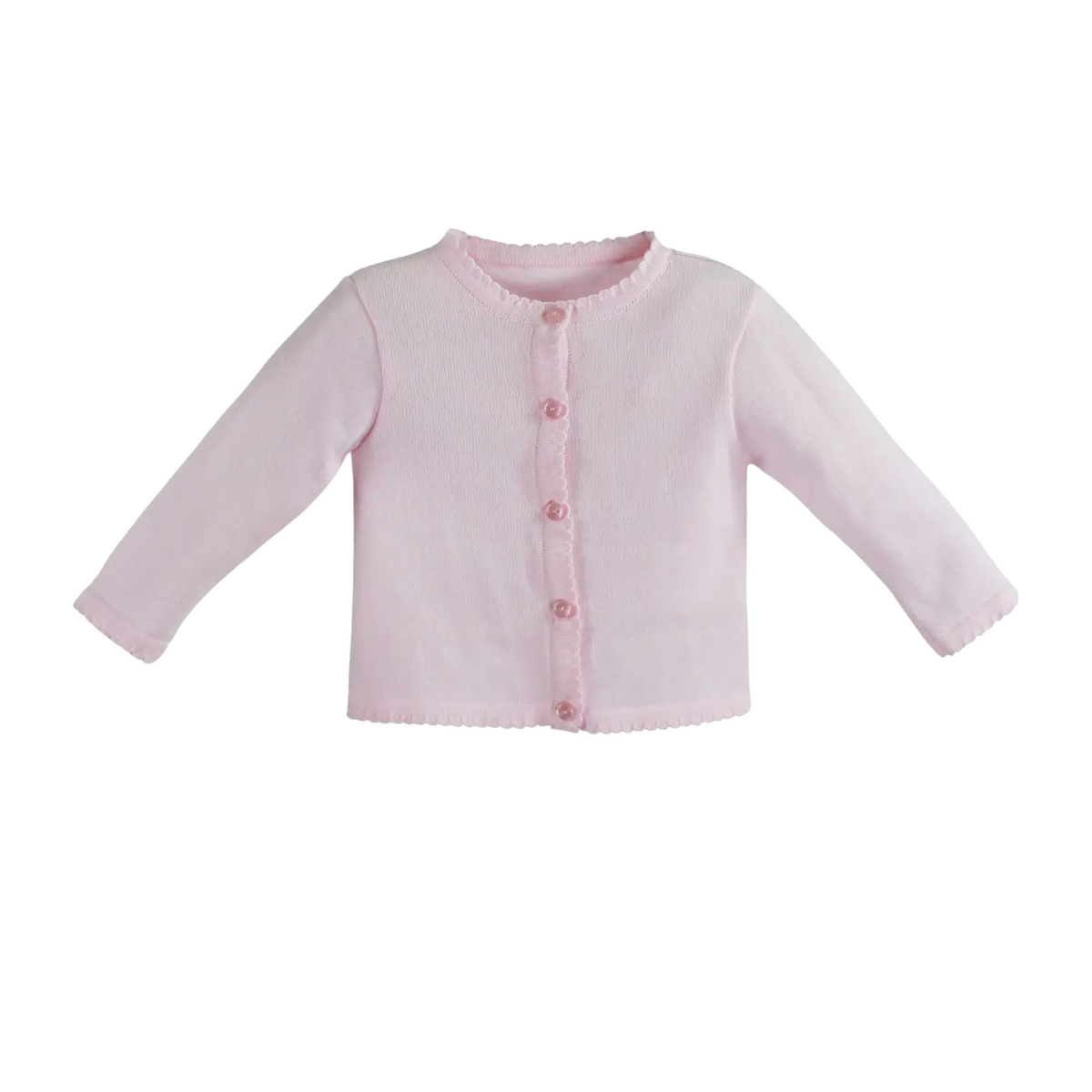 Pink Scalloped Edge Cardigan