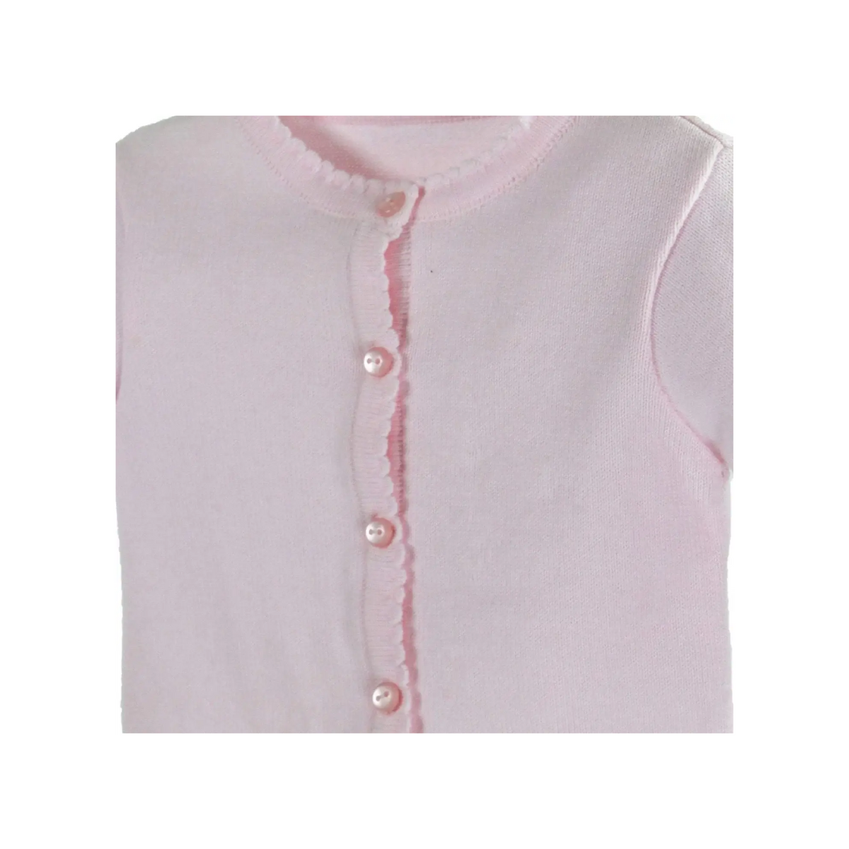 Pink Scalloped Edge Cardigan