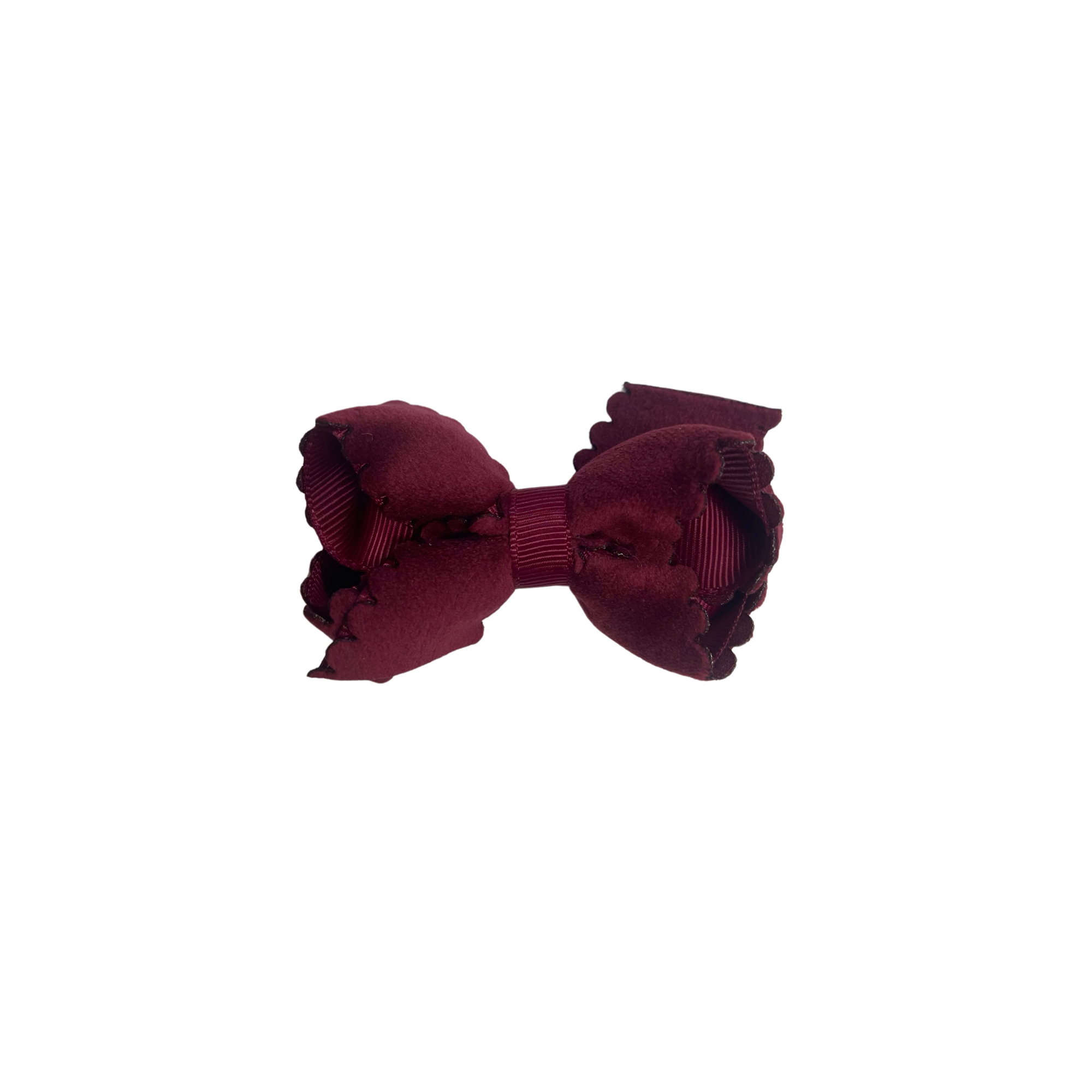 Medium Scallop Velvet Bow