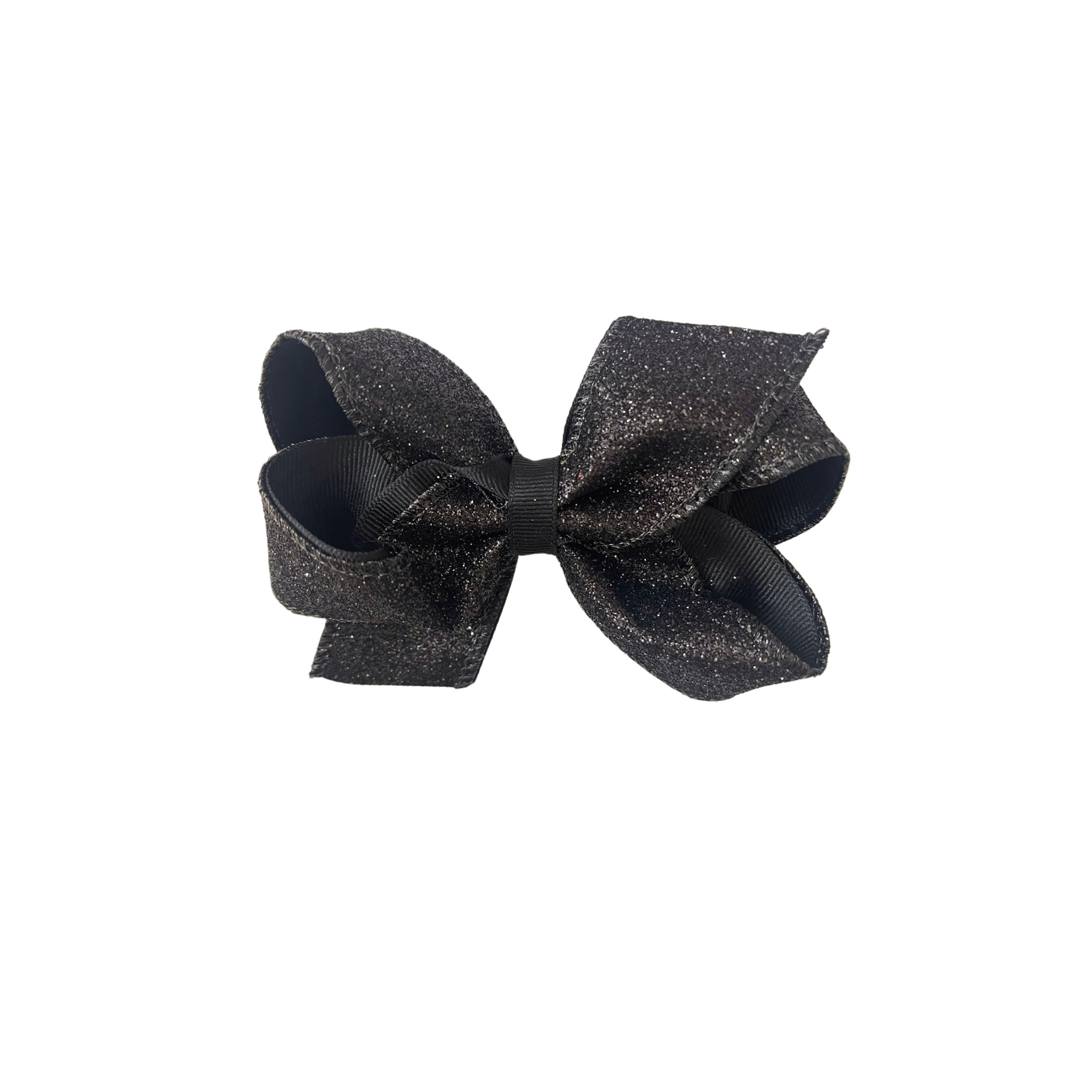 Medium Glitter Overlay Grosgrain Bow