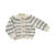 Rib Knit Tan Stripe Cardigan Sweater