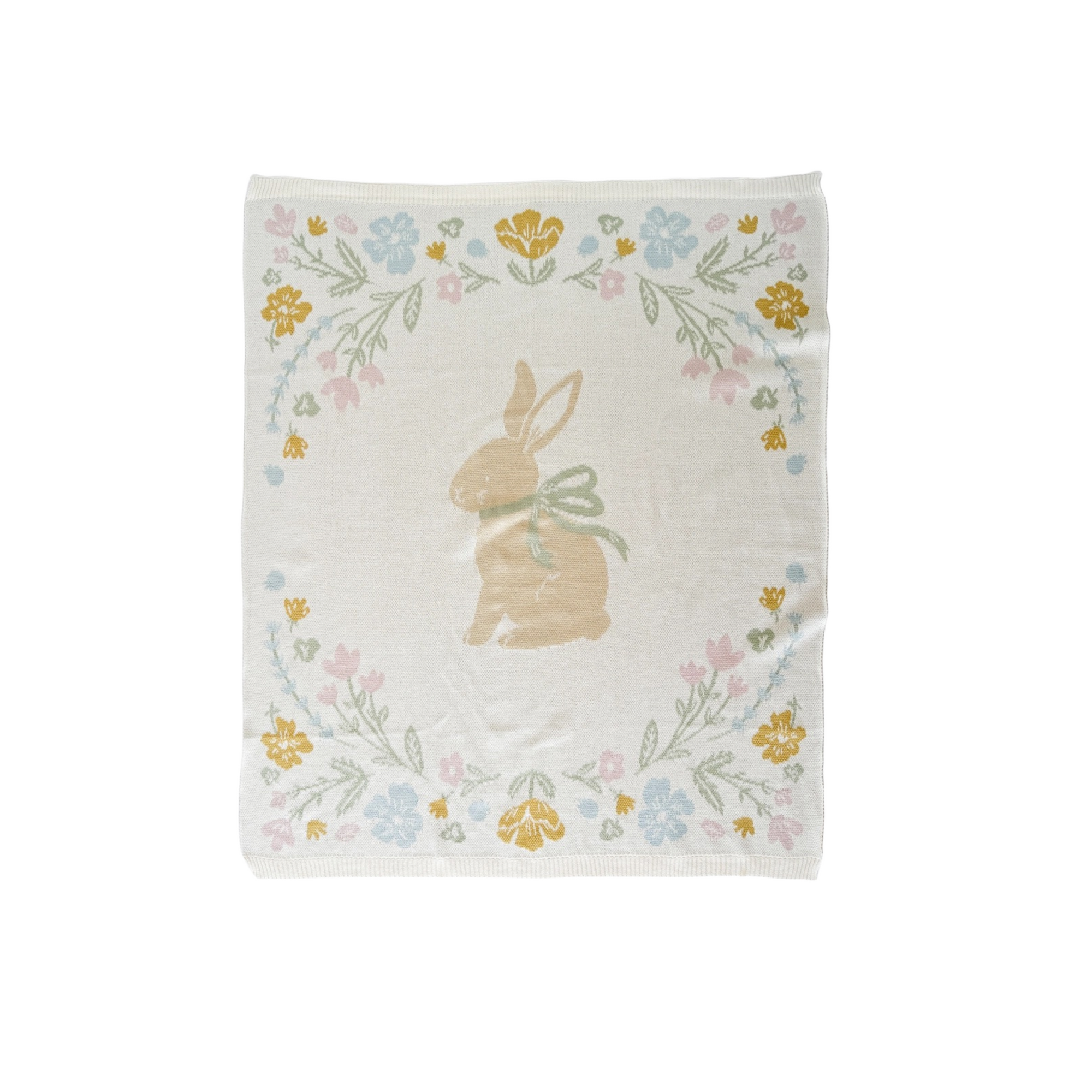 Organic Cotton Pastel Bunny Blanket