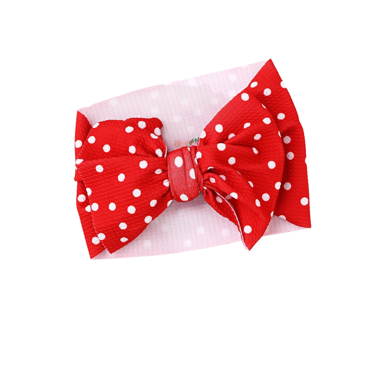 Ruby Dot Christmas Head Wrap Bow