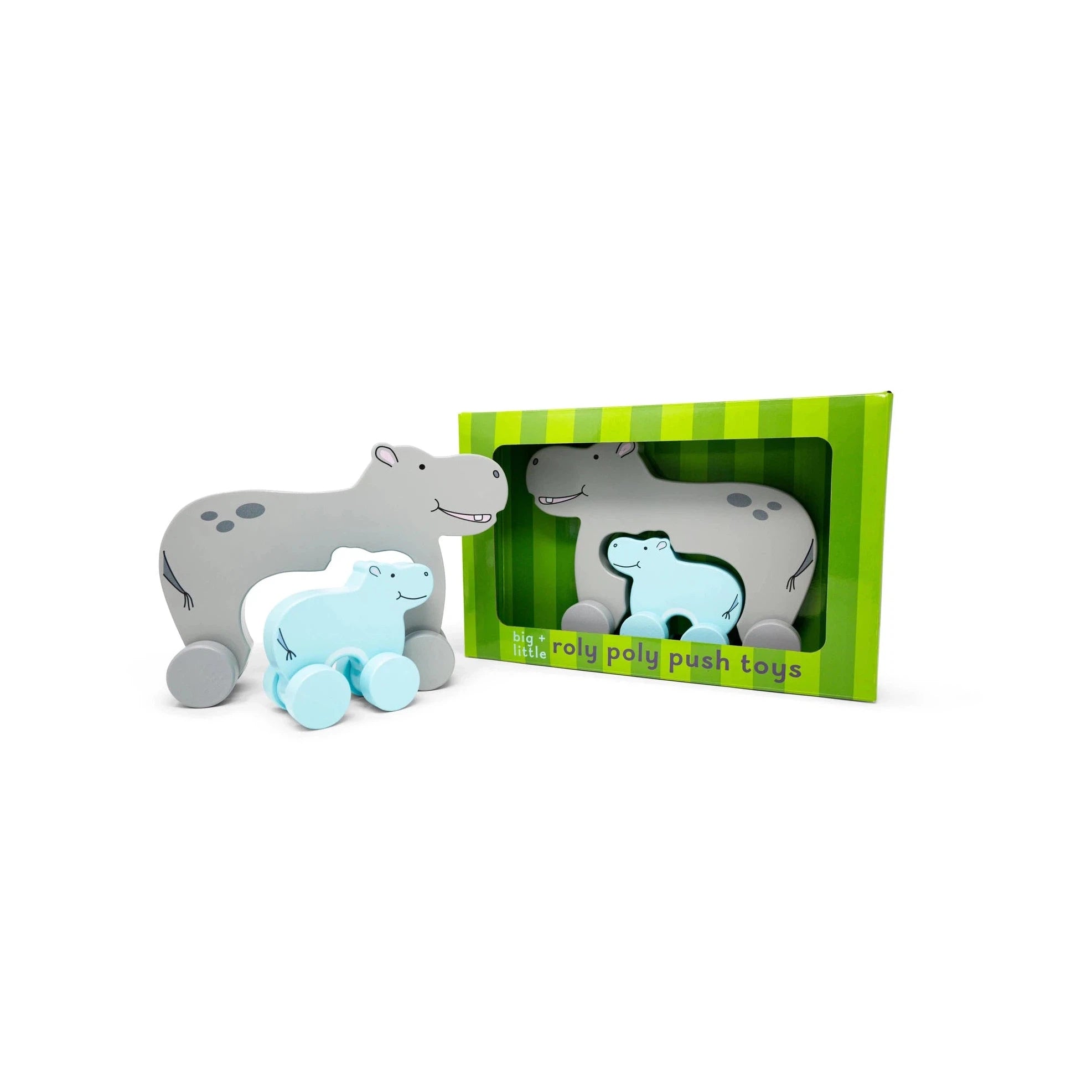 Hippo Big & Little Wooden Roller