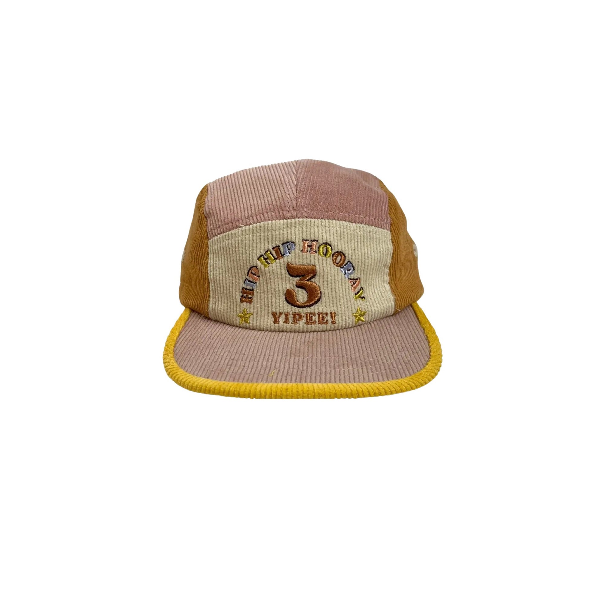 3rd Birthday Embroidered Corduroy Hat