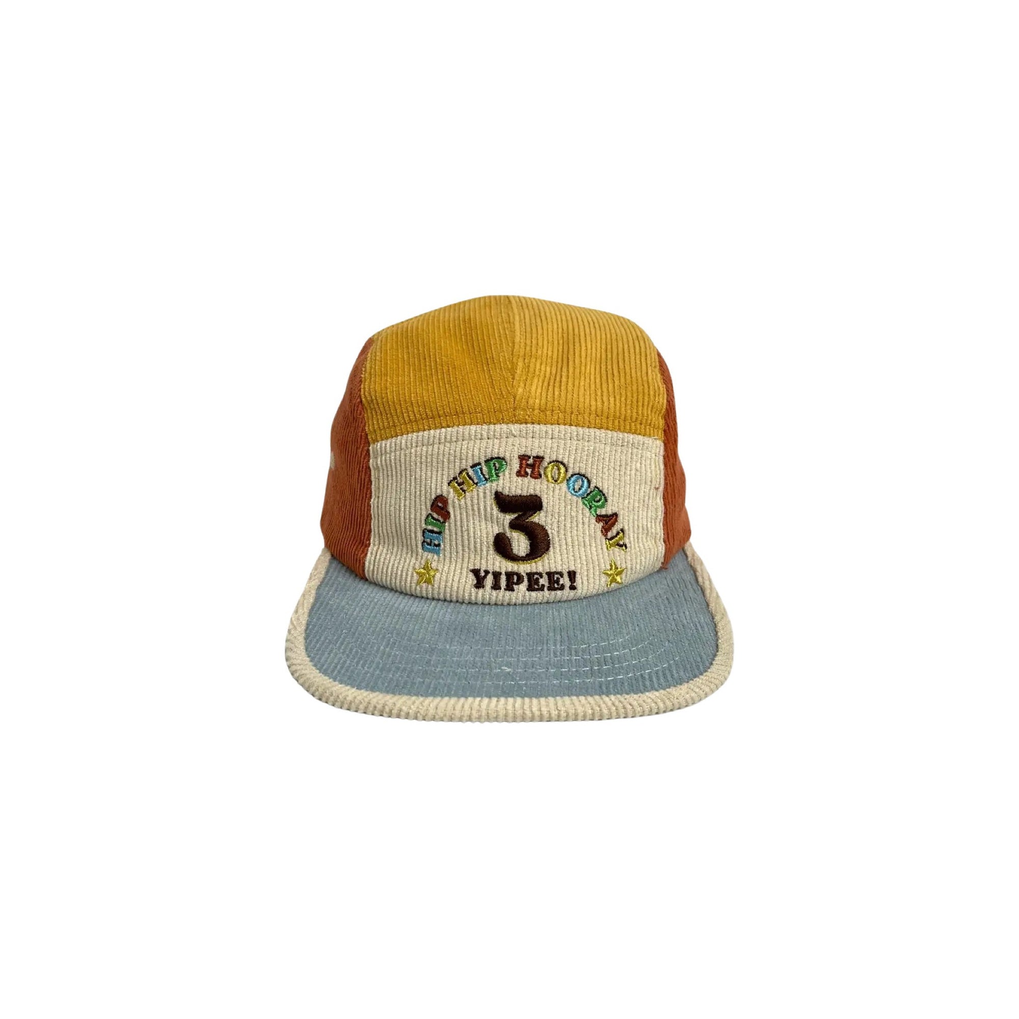 3rd Birthday Embroidered Corduroy Hat