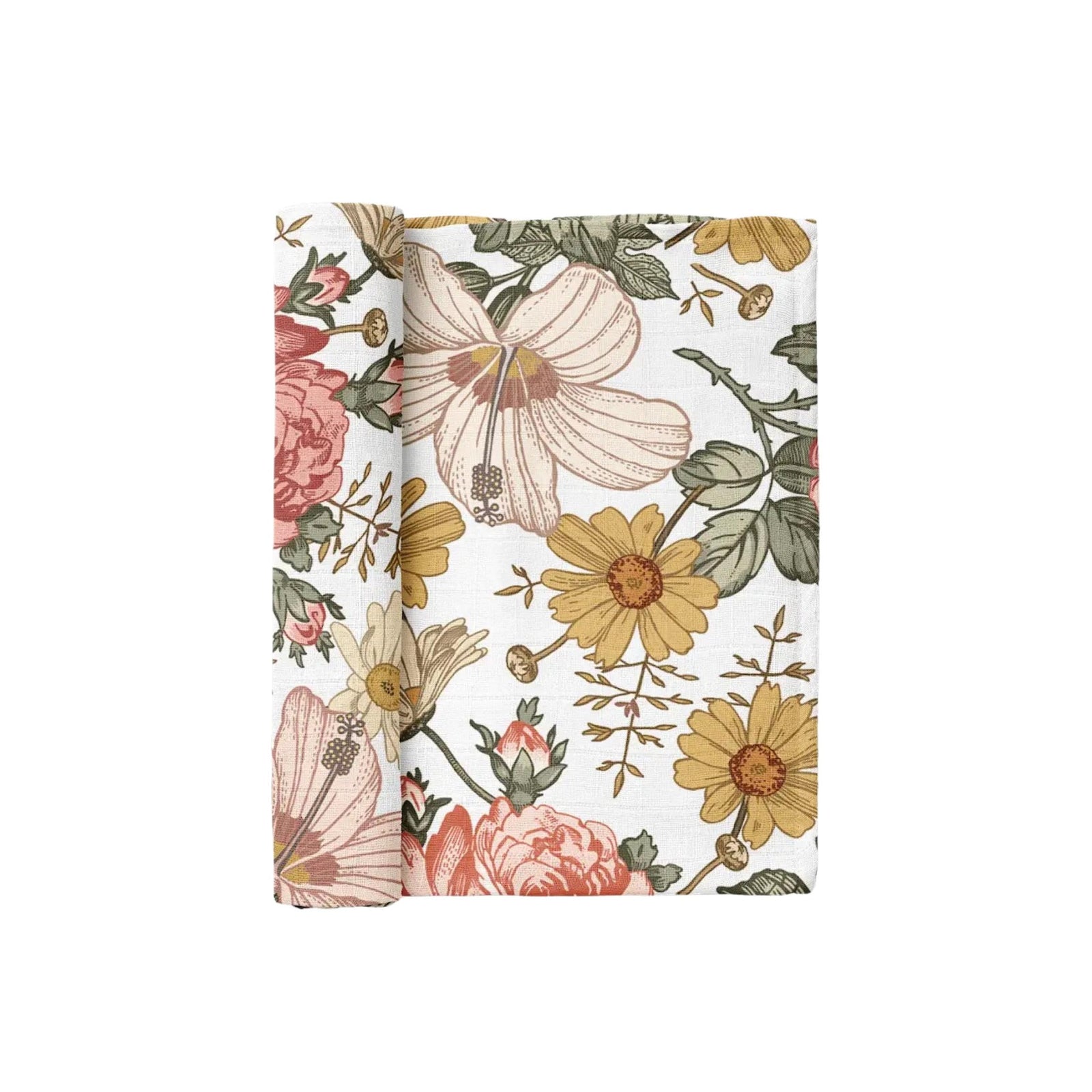 Muslin Garden Floral Swaddle
