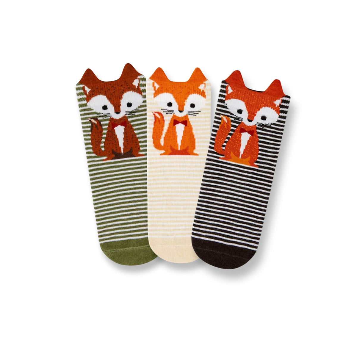 Kids 3D Stripe Fox Socks