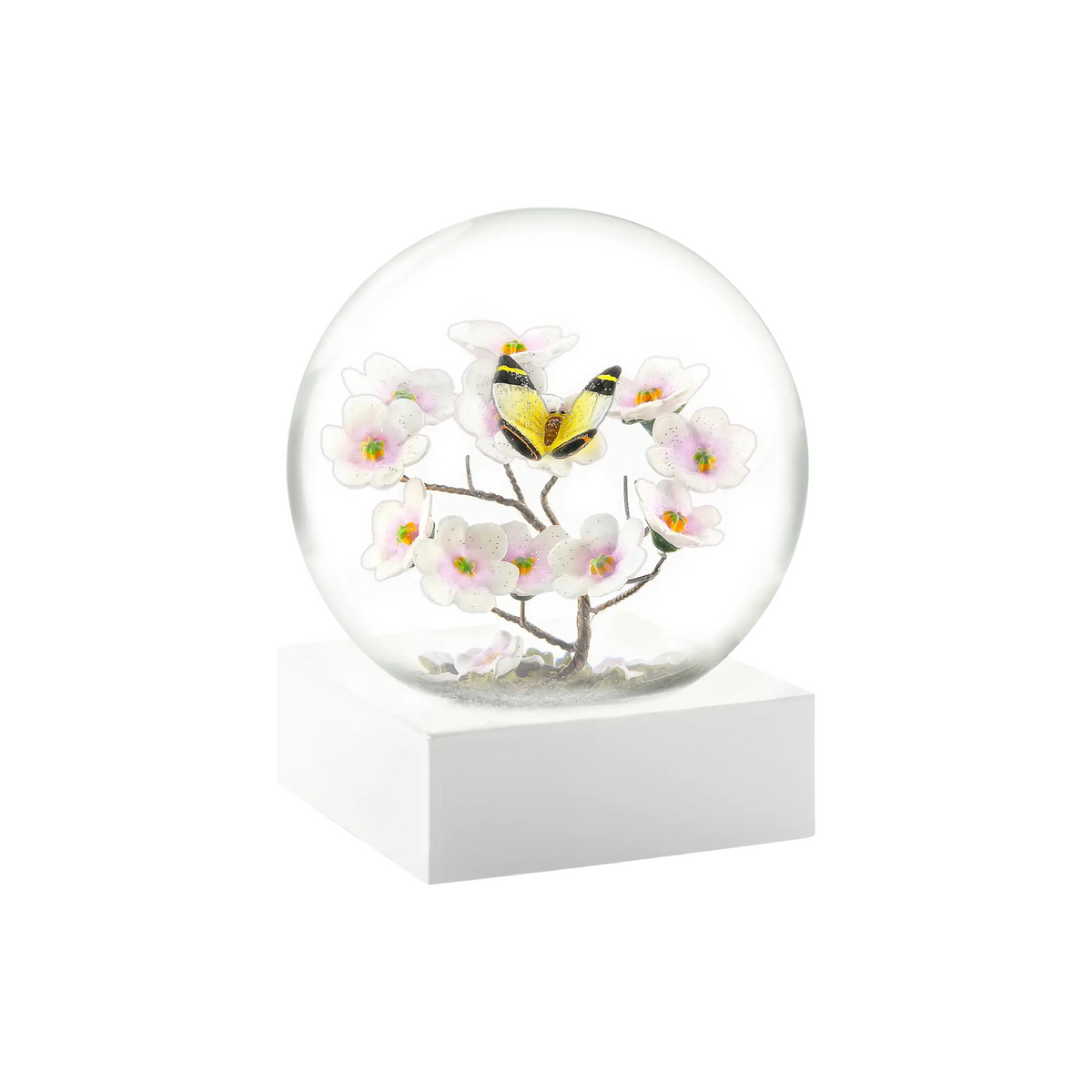 Butterfly On Branch Snow Globe