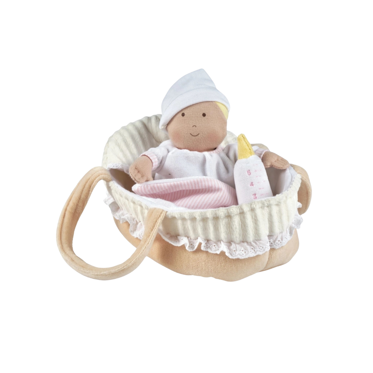 Carry Cot With Baby Grace With Blanket &amp; Bottle