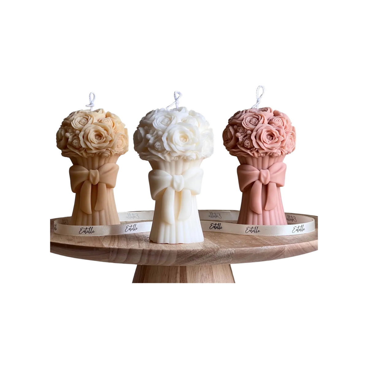 Flower Bouquet Soy Wax Candle Vanilla &amp; Cashmere