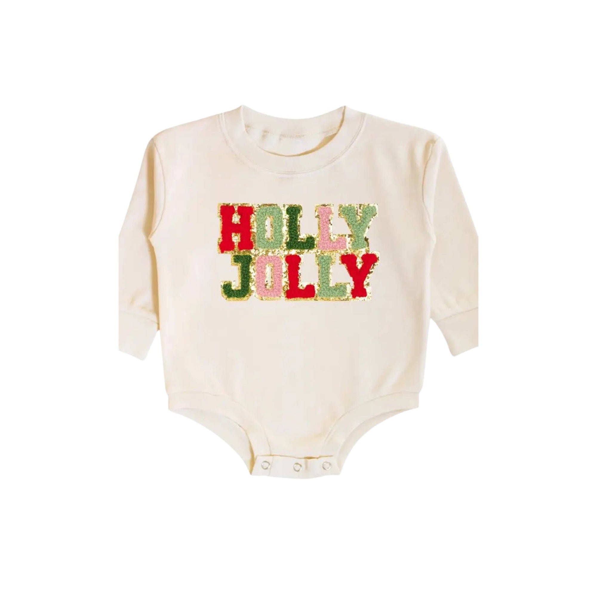 Holly Jolly Patch Christmas Bodysuit